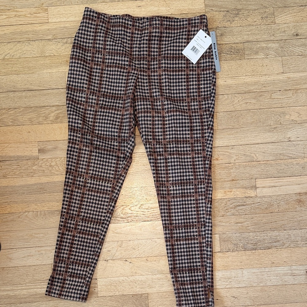Zac & Rachel Plaid Pants - Brown and Black
